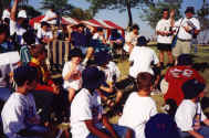 Rangers listening to a speaker
 at the 2000 Camporee