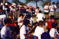 Rangers listening to a speaker
 at the 2000 Camporee