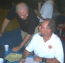 Senior Commander George
confers with Cmdr Jerry.